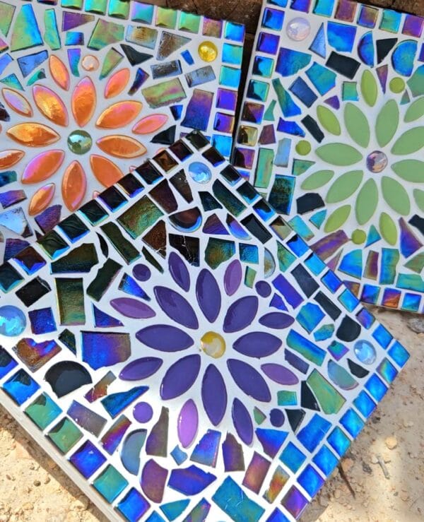 Colourful mosaic tiles.
