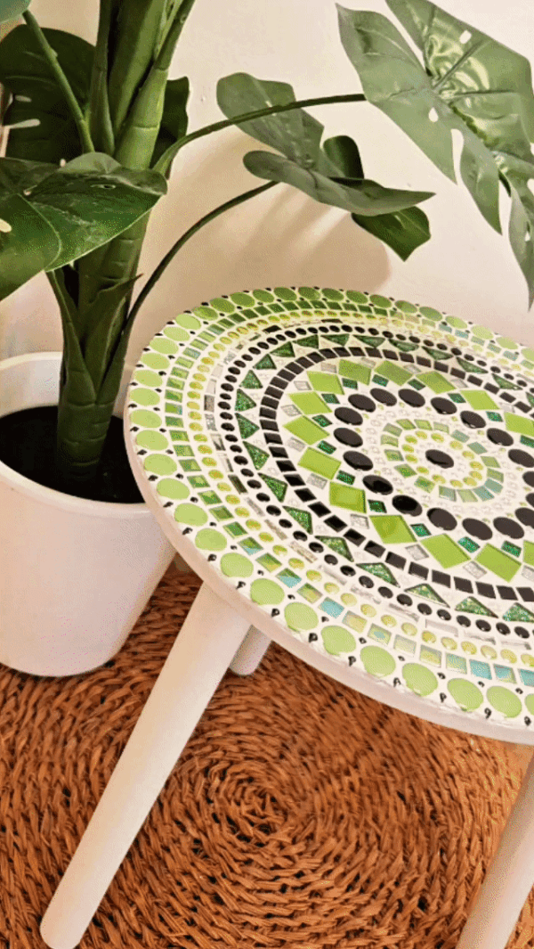 Mosaic colourful table.