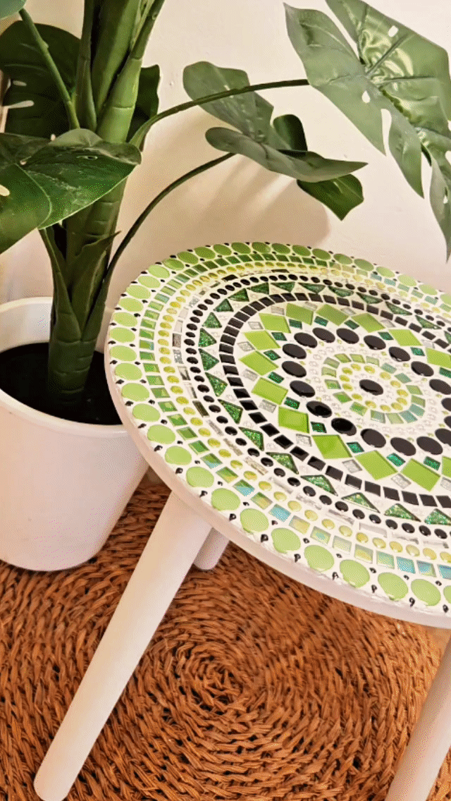 Mosaic colourful table.