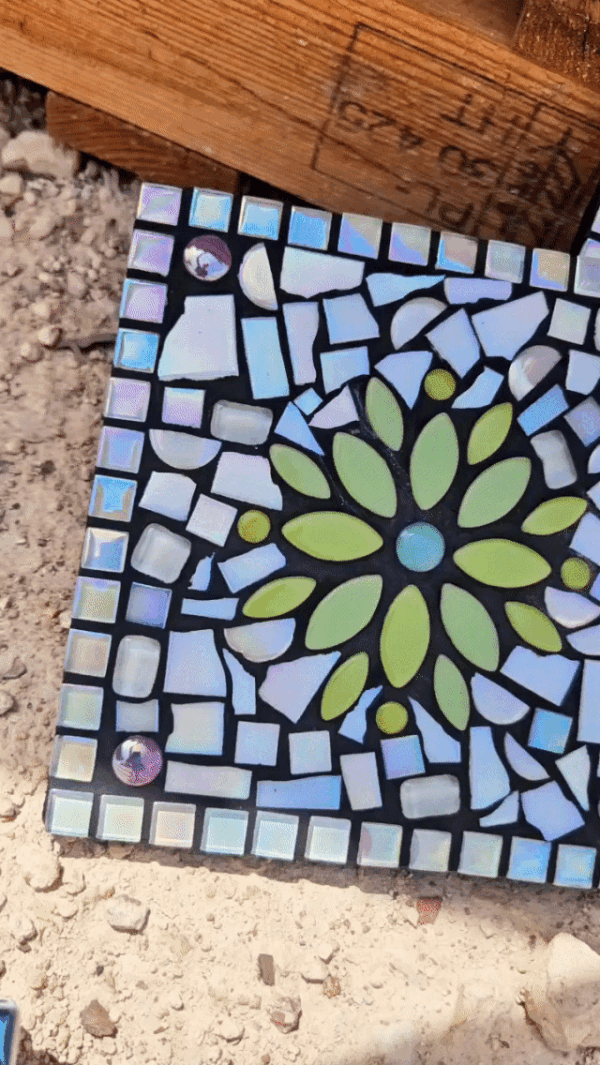 Colourful mosaic tiles.