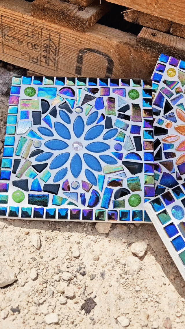 Colourful mosaic tiles.