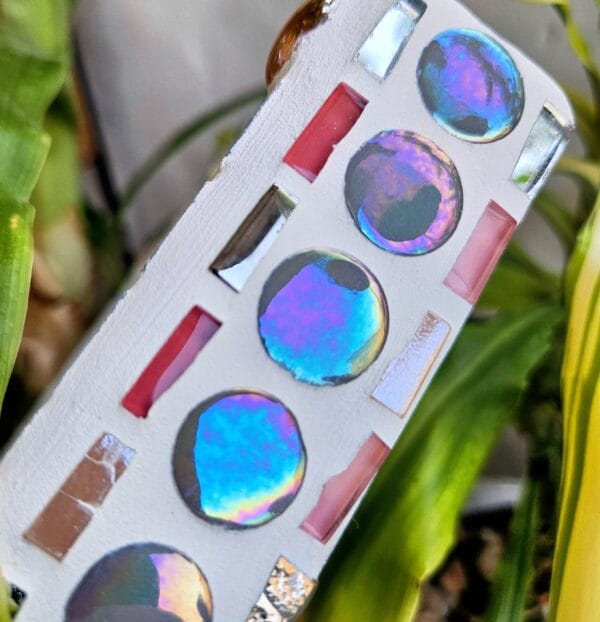 Colourful mosaic photo-frame.