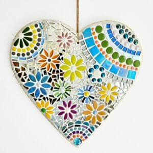 Mosaic heart decor.