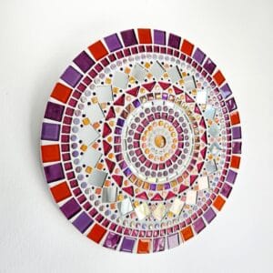 Colourful mosaic wall decor.