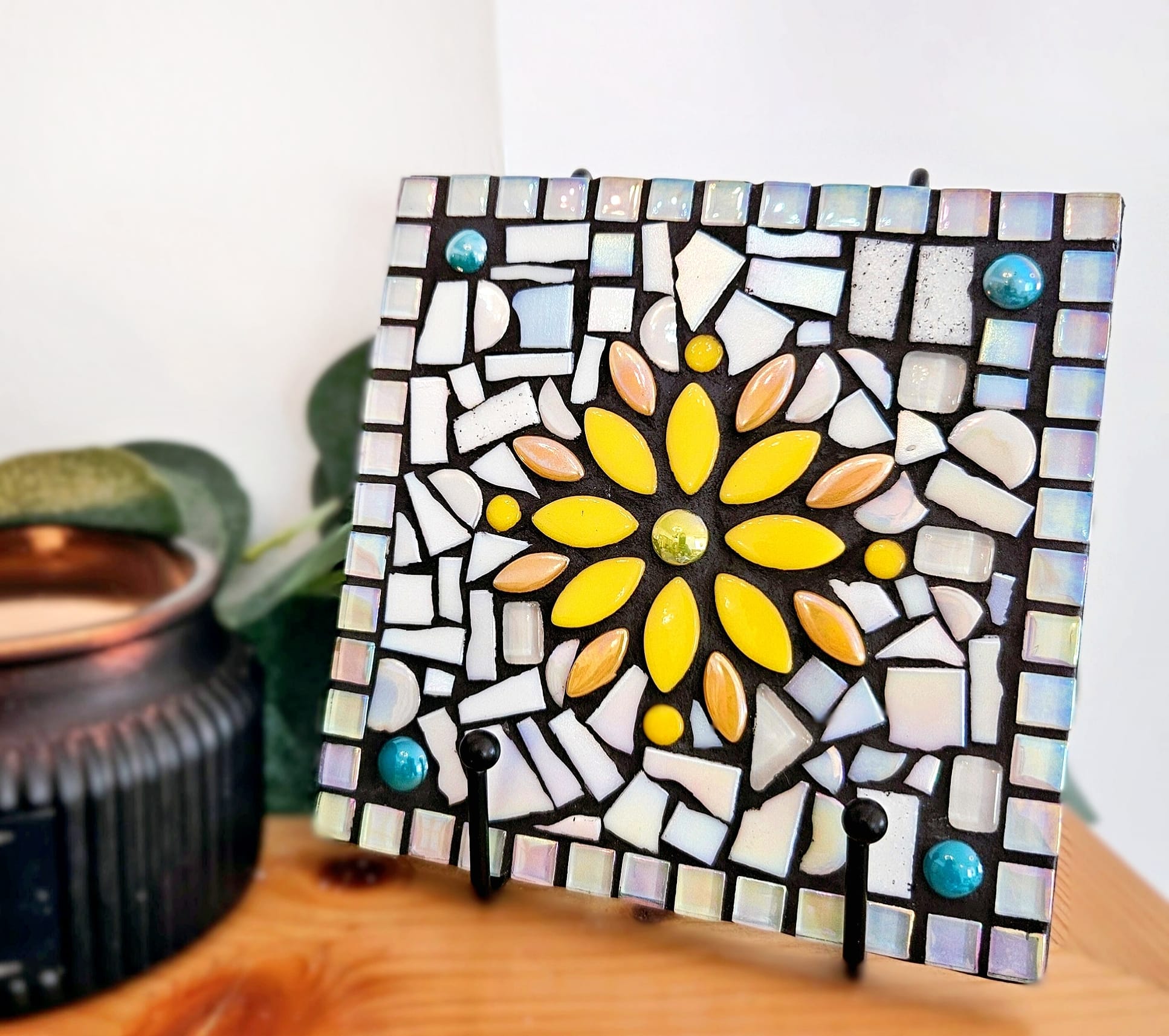 Colourful mosaic tiles.