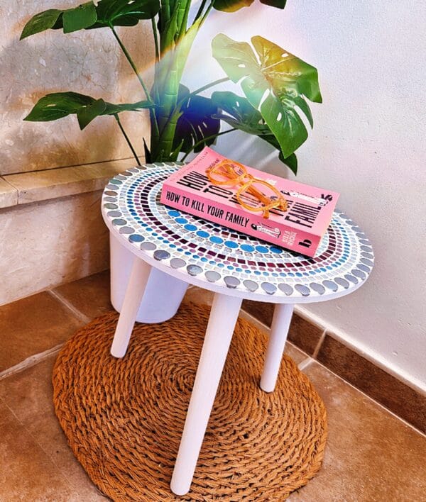 Mosaic colourful table.