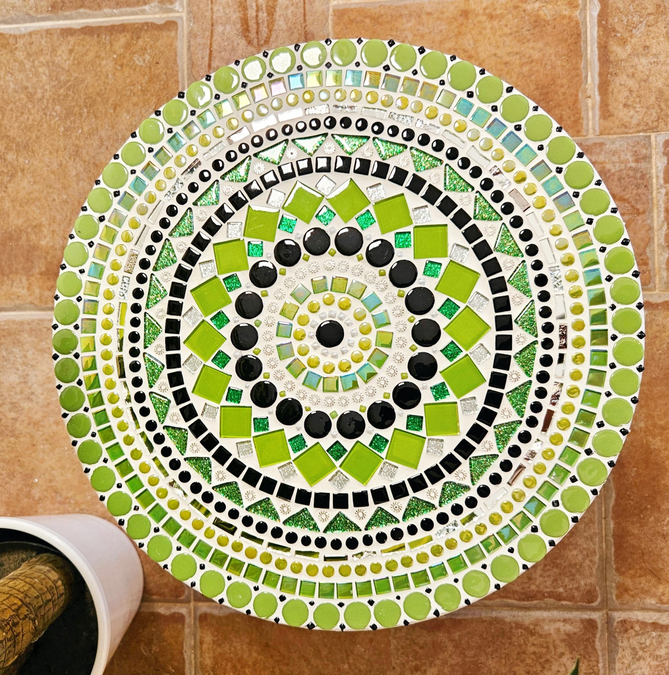 Mosaic colourful table.