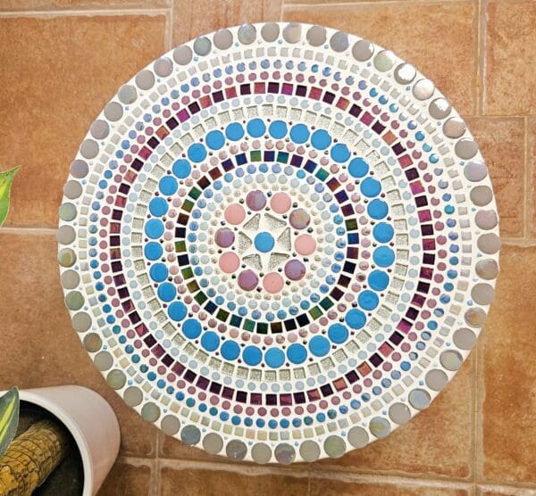 Mosaic colourful table.
