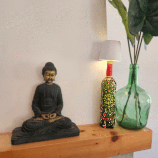 Decorative dotted bottle lamp