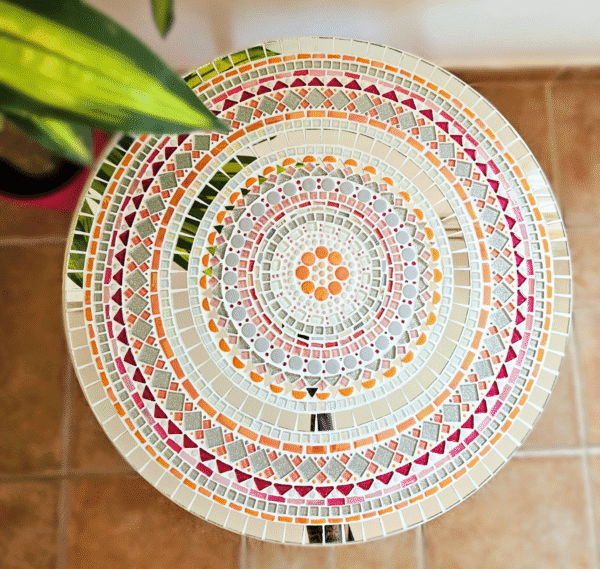 Mosaic colourful table.