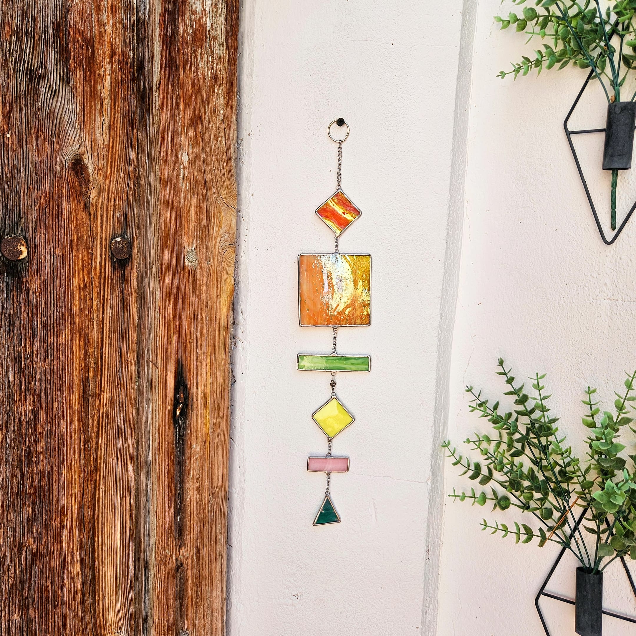 Colorful stained glass hanging decoration
