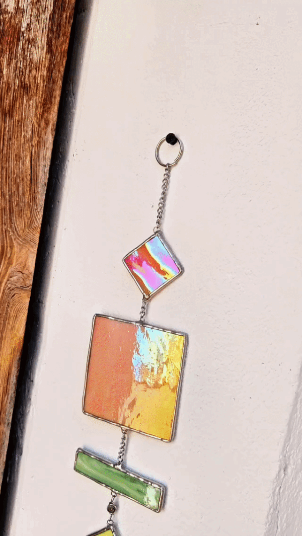 Colorful stained glass hanging decoration
