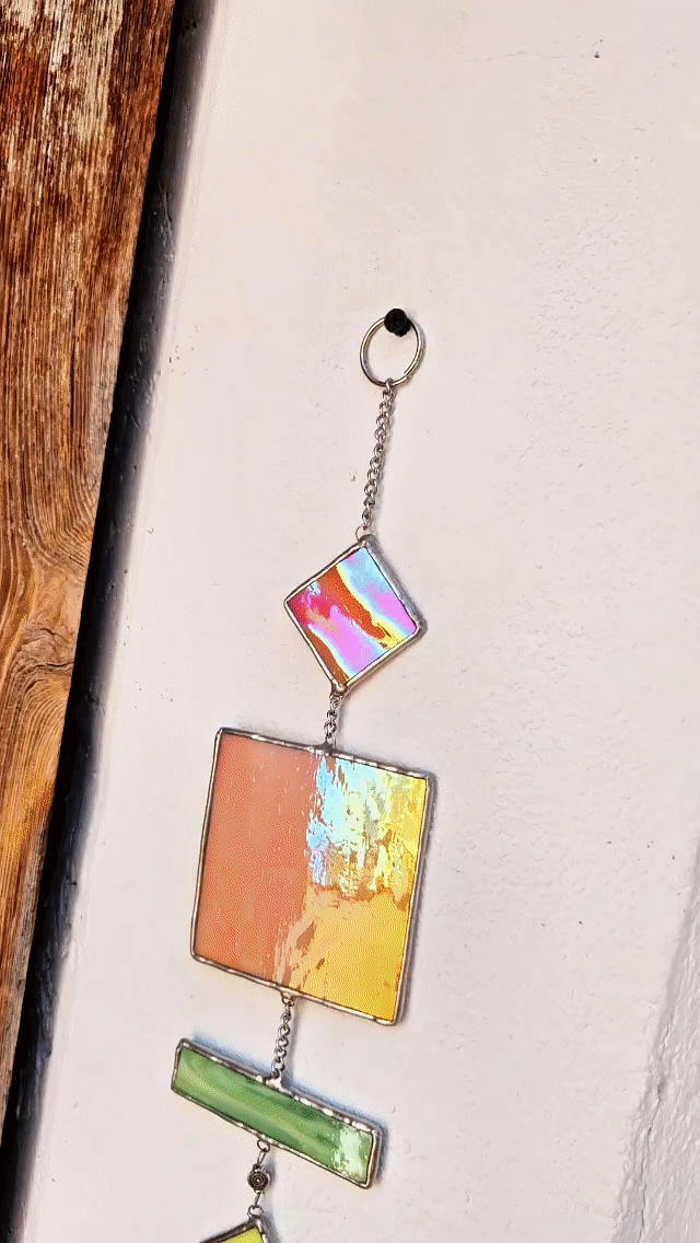 Colorful stained glass hanging decoration
