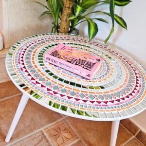 Mosaic colourful table.