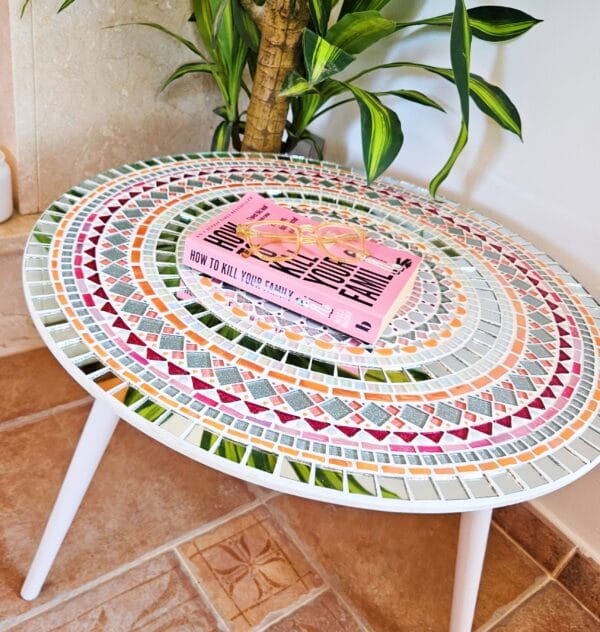 Mosaic colourful table.