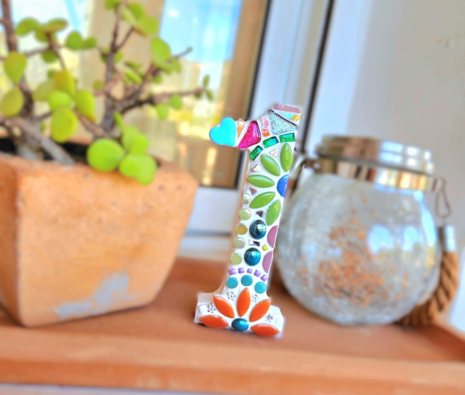 Decorative mosaic number 1.