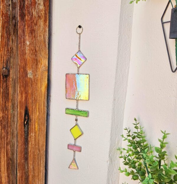Colorful glass hanging decoration