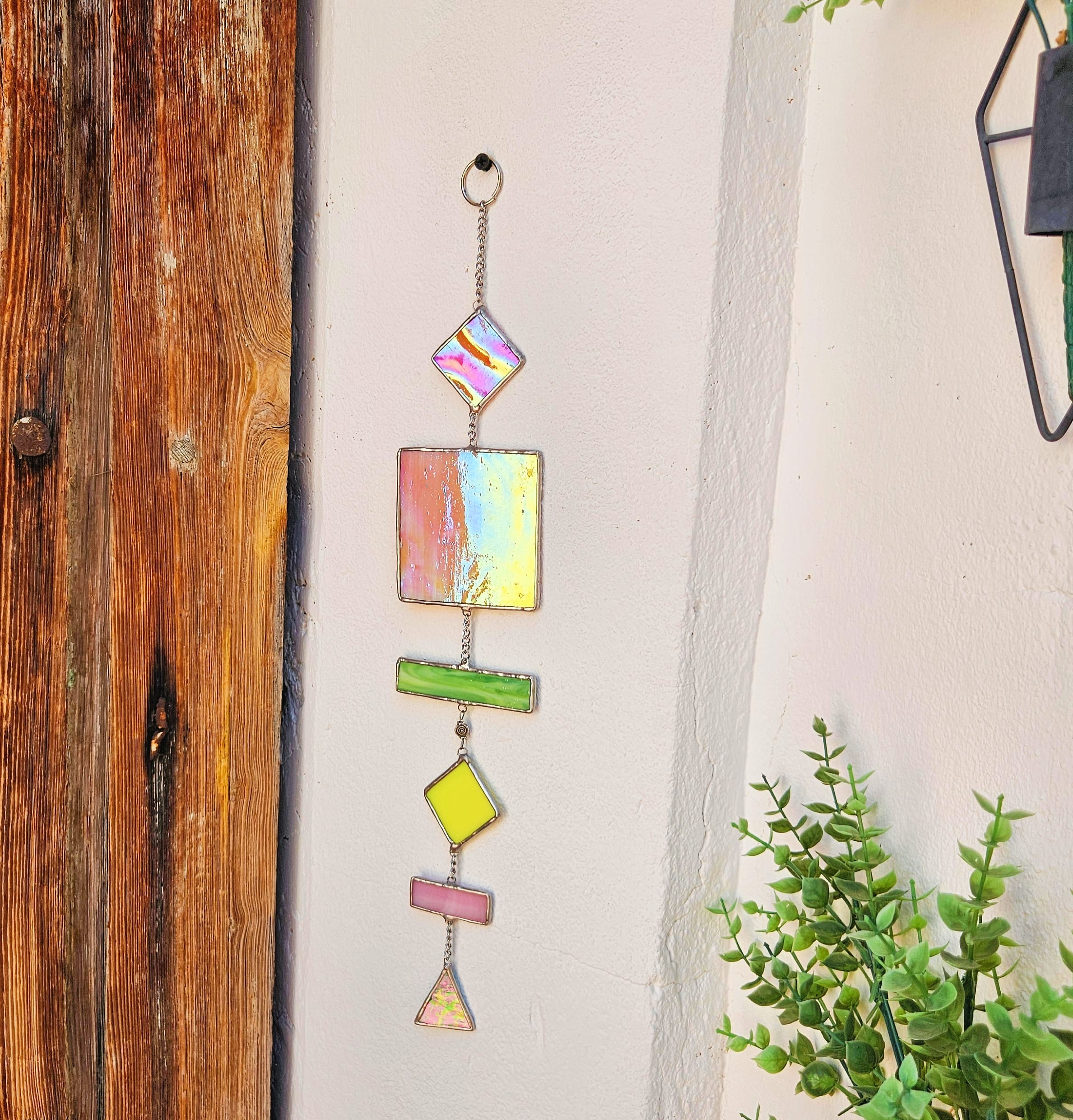 Colorful glass hanging decoration