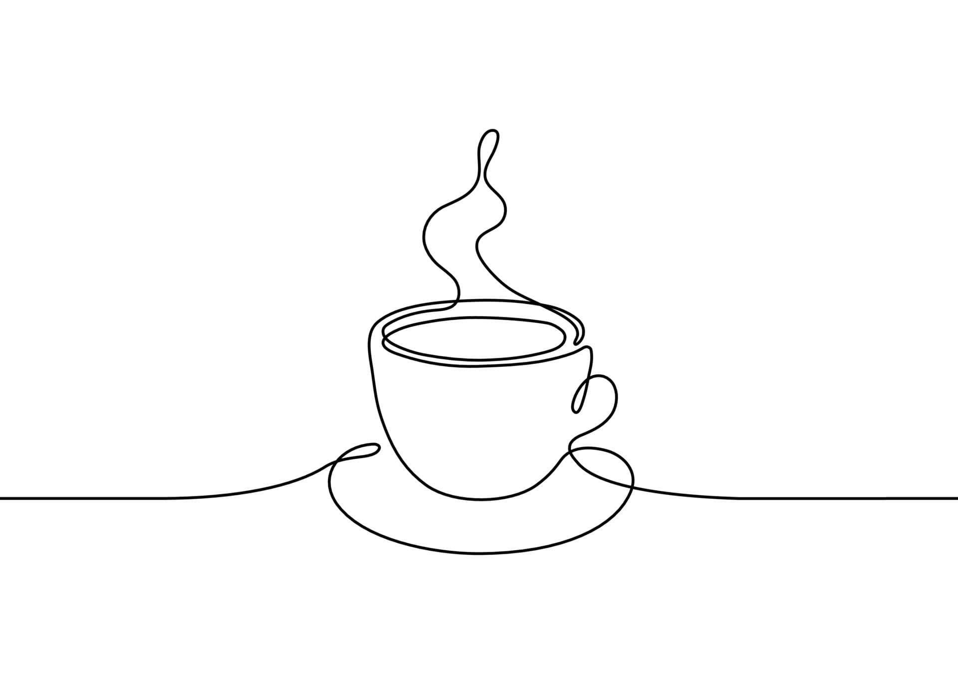 Minimalistic coffee drawing.