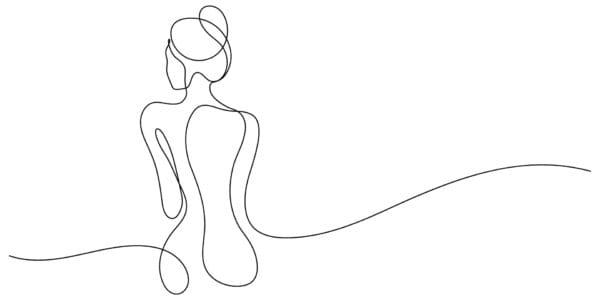 Minimalistic body drawing.